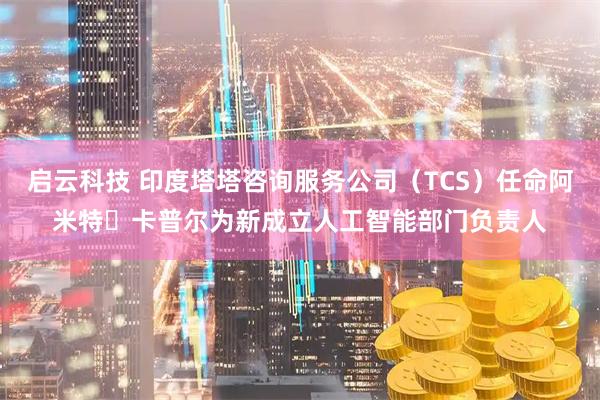 启云科技 印度塔塔咨询服务公司（TCS）任命阿米特・卡普尔为新成立人工智能部门负责人