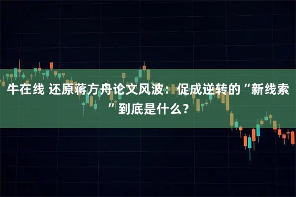 牛在线 还原蒋方舟论文风波：促成逆转的“新线索”到底是什么？